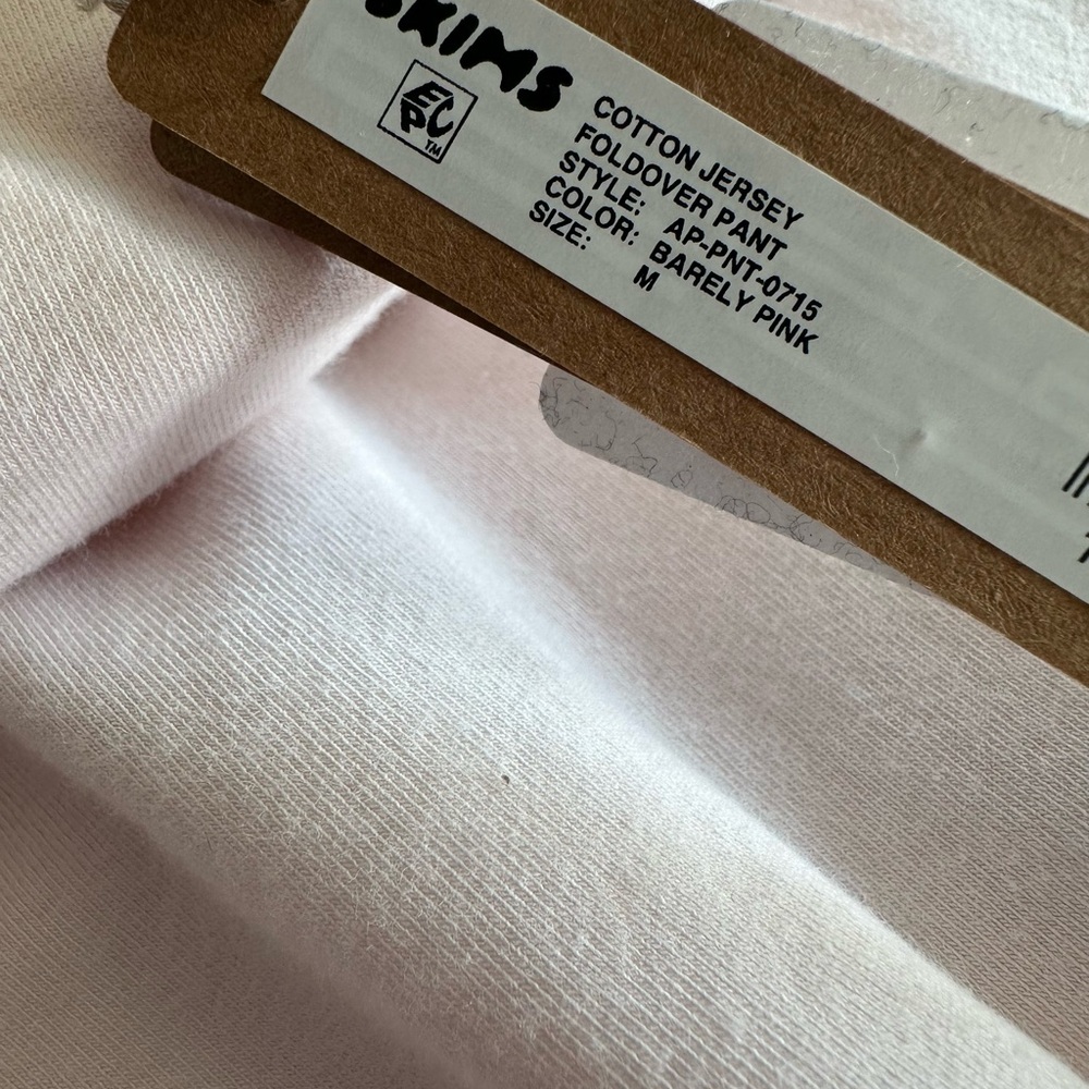NWT SKIMS Cotton Jersey Foldover Pant - Picture 3 of 3